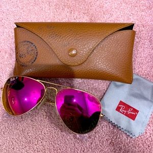Ray-Ban Polarized Aviator Flash Sunglasses RB3025